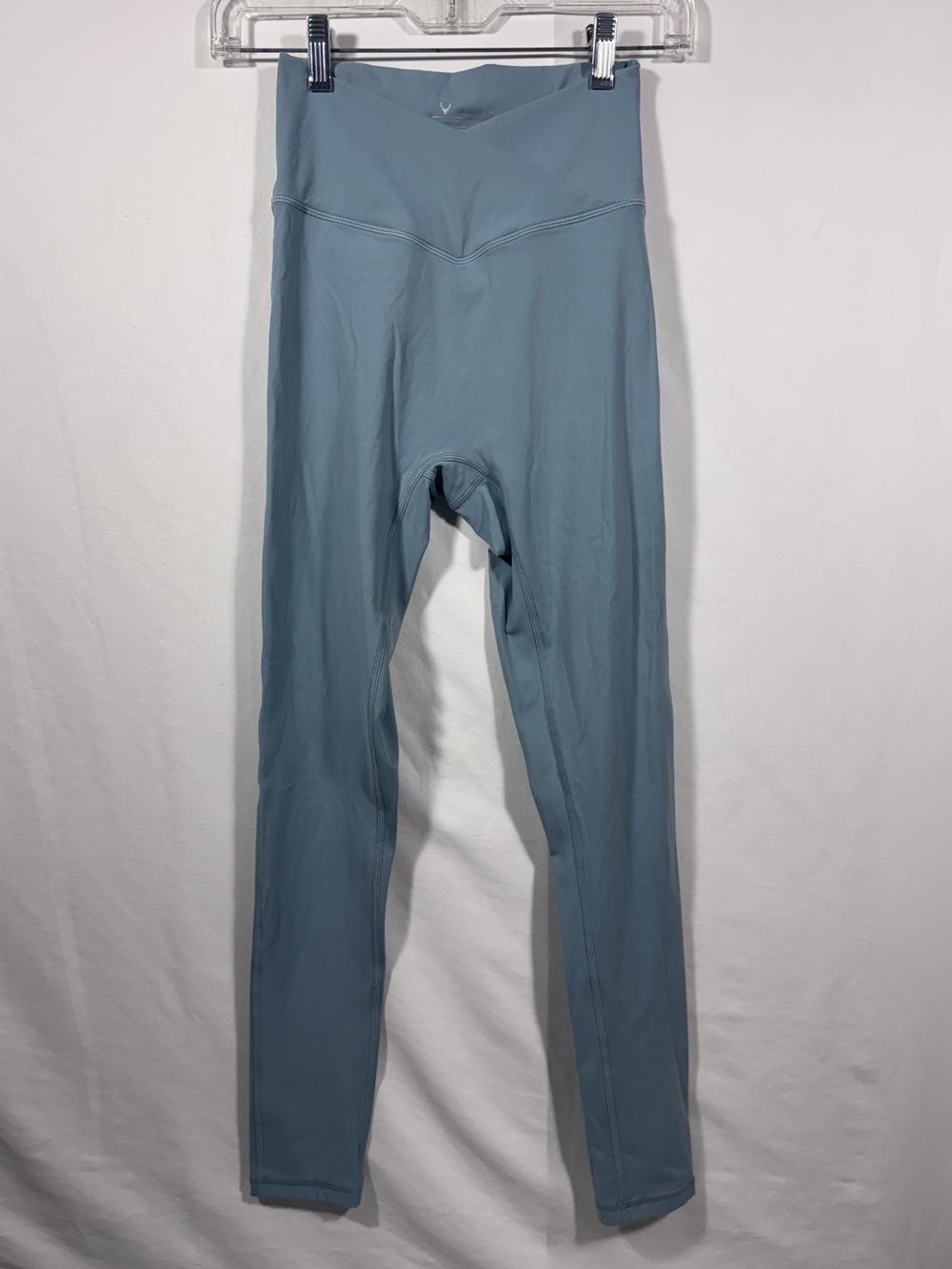 Bucked Up Dusty Blue Crossover Leggings